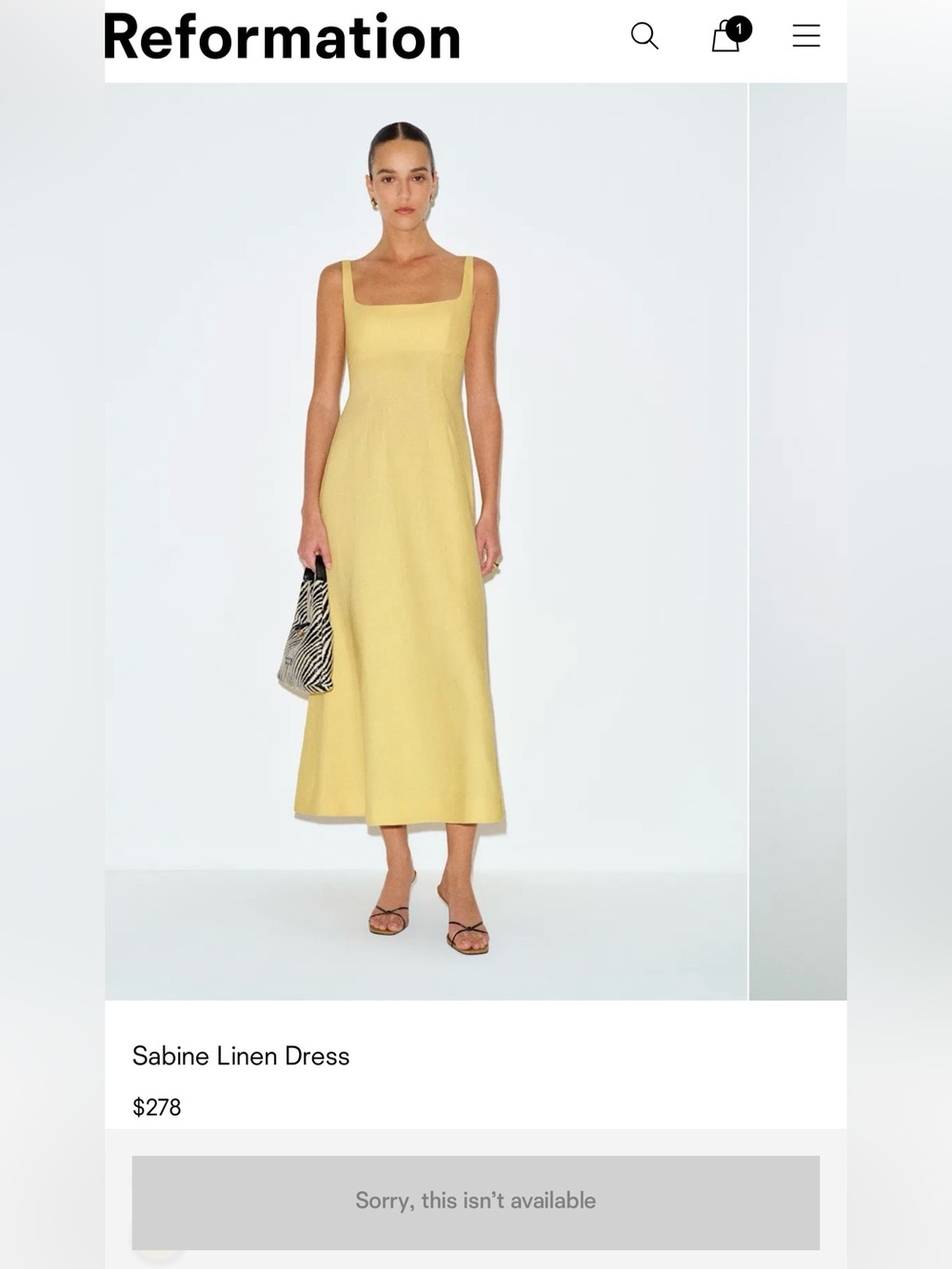Sabine Sleeveless Square-Neck Maxi Dress in Soft Yellow